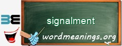 WordMeaning blackboard for signalment